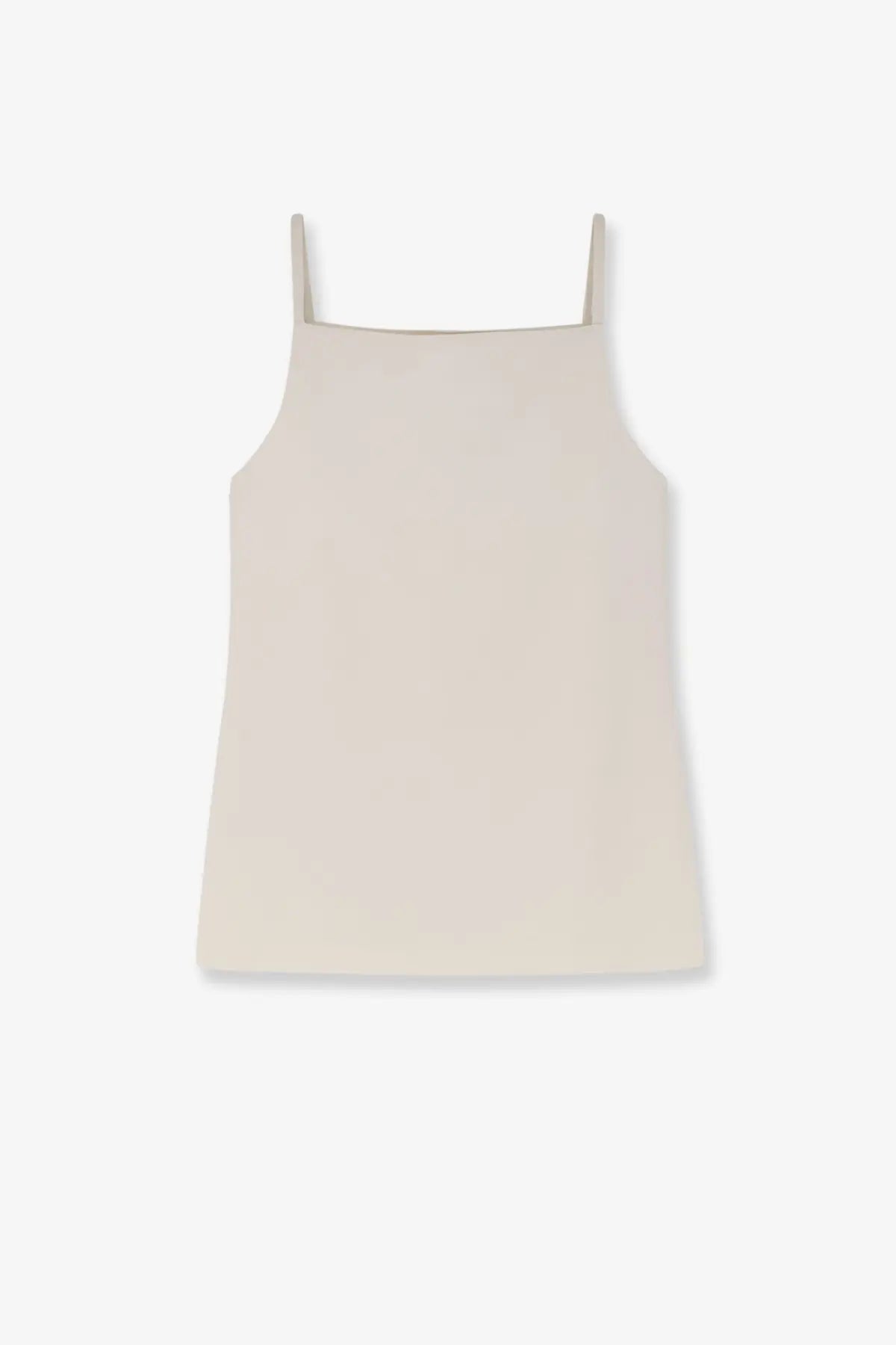 R2W women’s tinta square neck top white in off-white minimalist spaghetti strap tank top design