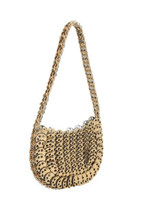 Rabanne women’s borsa moon flip gold gold-toned chain-link shoulder bag with overlapping scale-like metal design