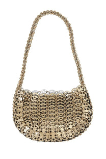 Rabanne women’s borsa moon flip gold gold-toned metallic chain-link shoulder bag with scalloped overlapping discs