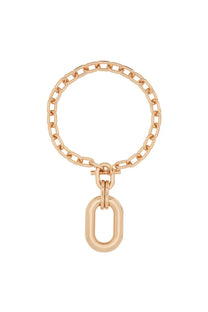 Rose gold toned chain bracelet with sleek oval link pendant in polished finish from rabanne women’s necklace link blue collection