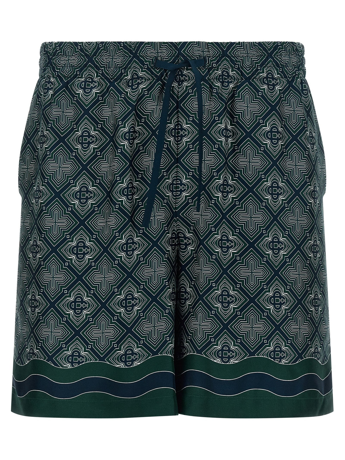 Casablanca Radiating Monogram Shorts Gold