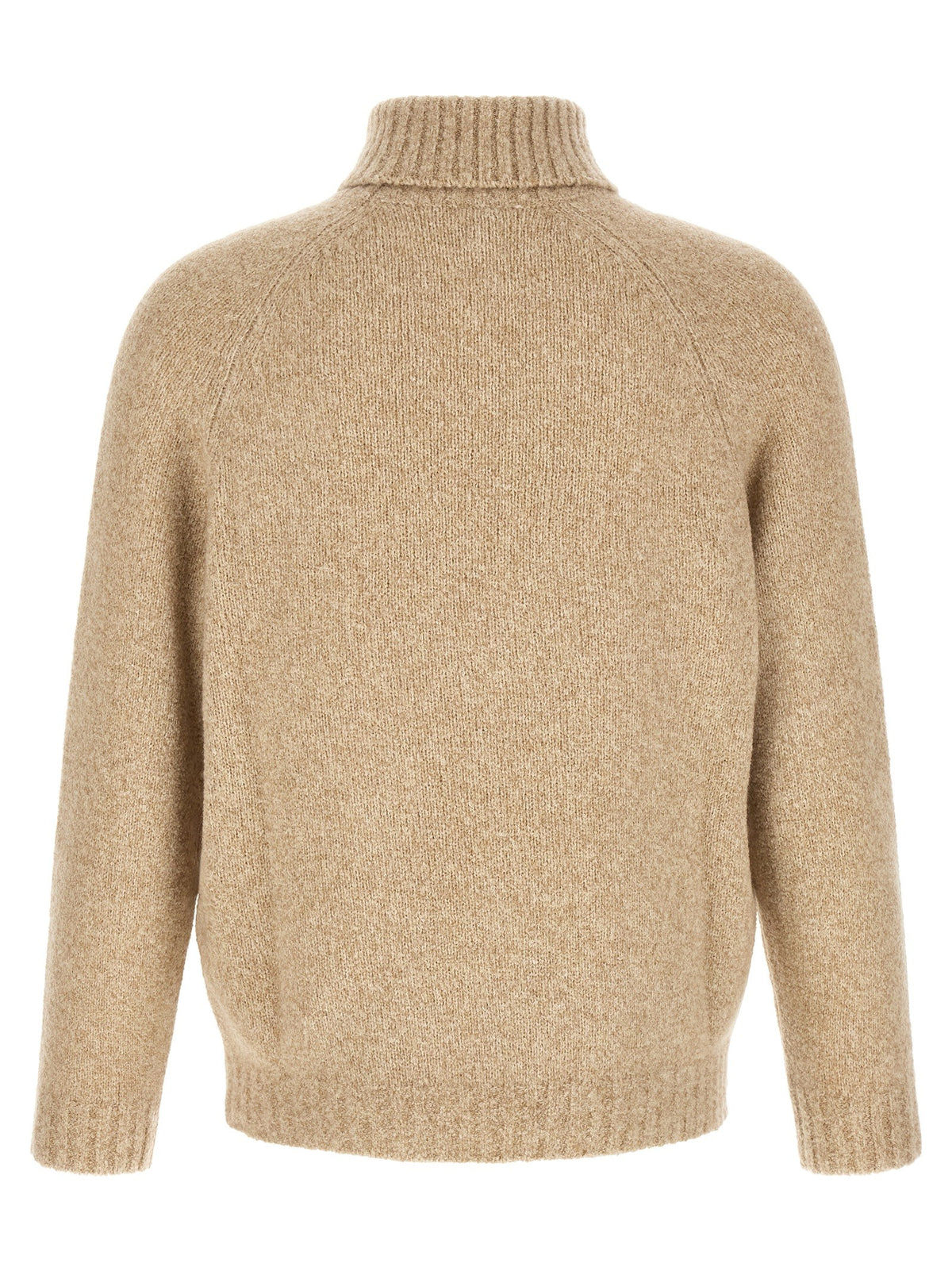 Brunello Cucinelli Men's Silk and Cashmere Blend Turtleneck Beige