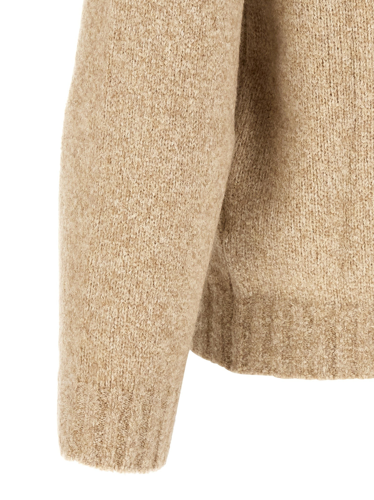 Brunello Cucinelli Men's Silk and Cashmere Blend Turtleneck Beige