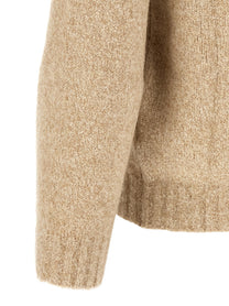 Brunello Cucinelli Men's Silk and Cashmere Blend Turtleneck Beige