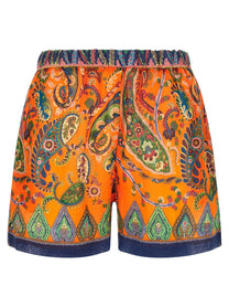 ETRO Ramie Shorts Orange