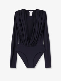 Amazuìn Women's Rasha Sheer Stretch Jersey Bodysuit Black