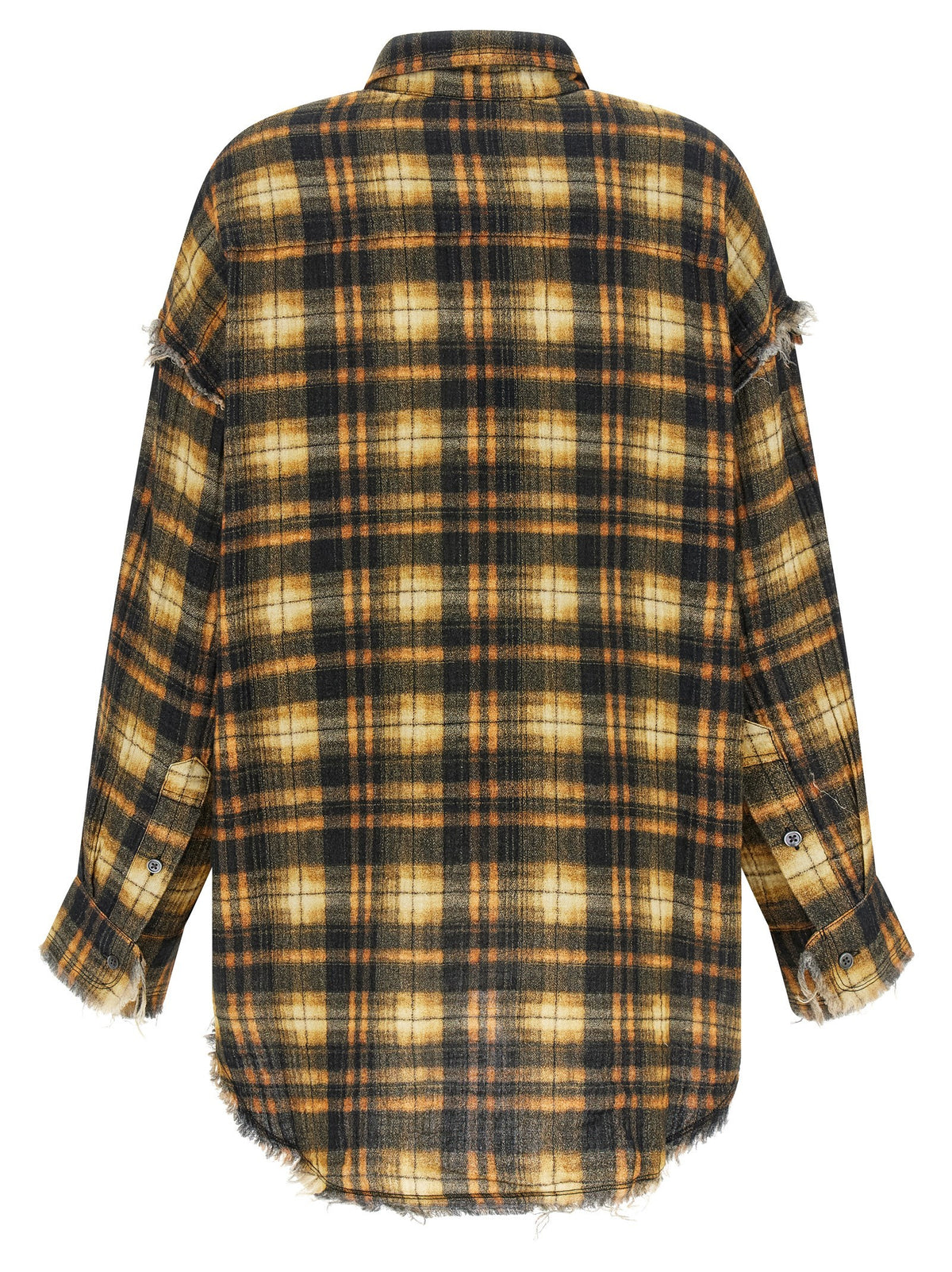 R13 Raw Cut Hem Shirt Brown