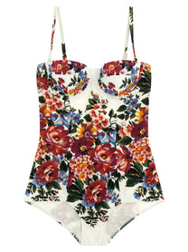 Dolce &amp; Gabbana Women's Re Edition One Piece Swimsuit White