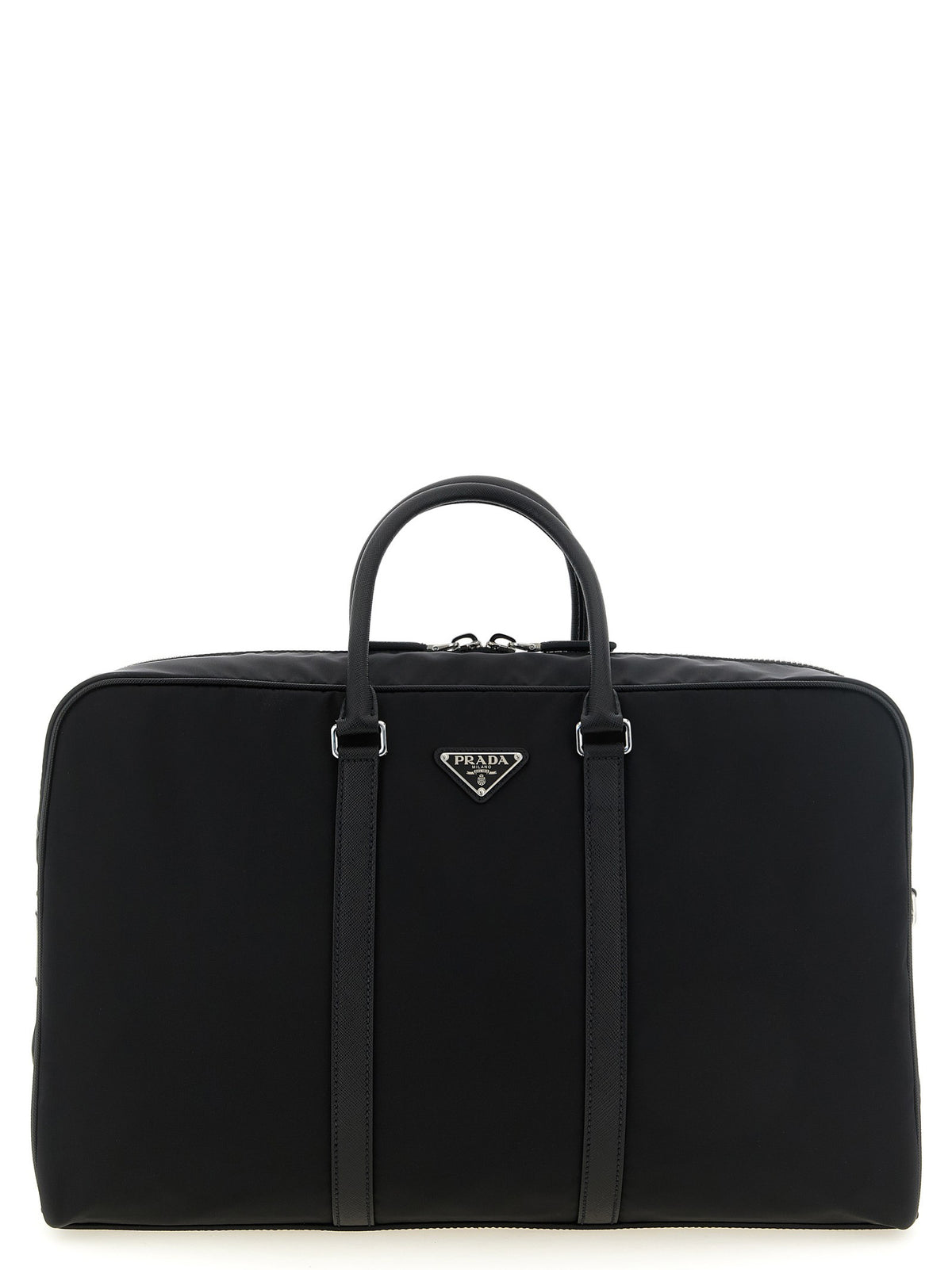 PRADA Re Nylon and Saffiano Travel Bag Black