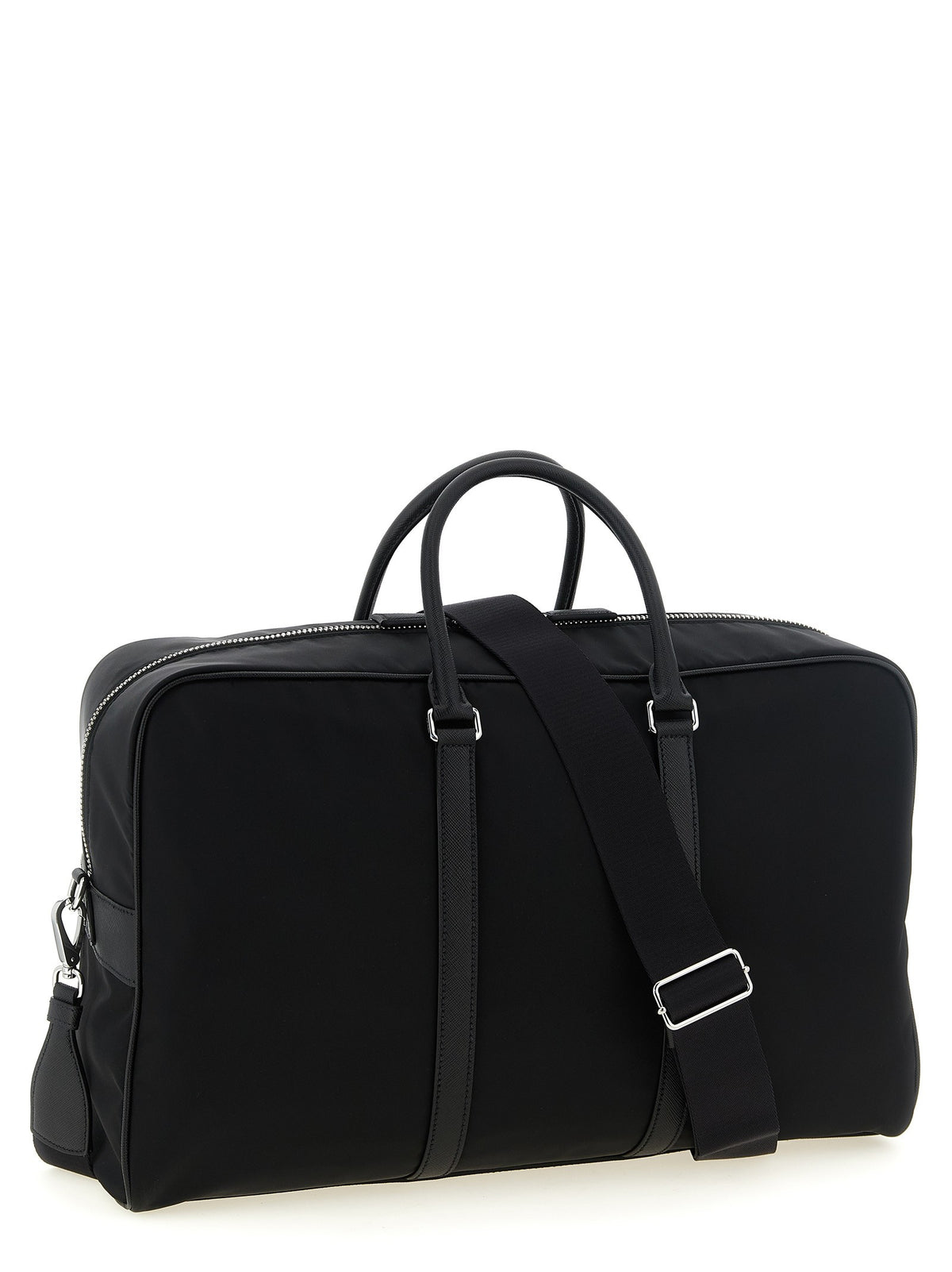 PRADA Re Nylon and Saffiano Travel Bag Black