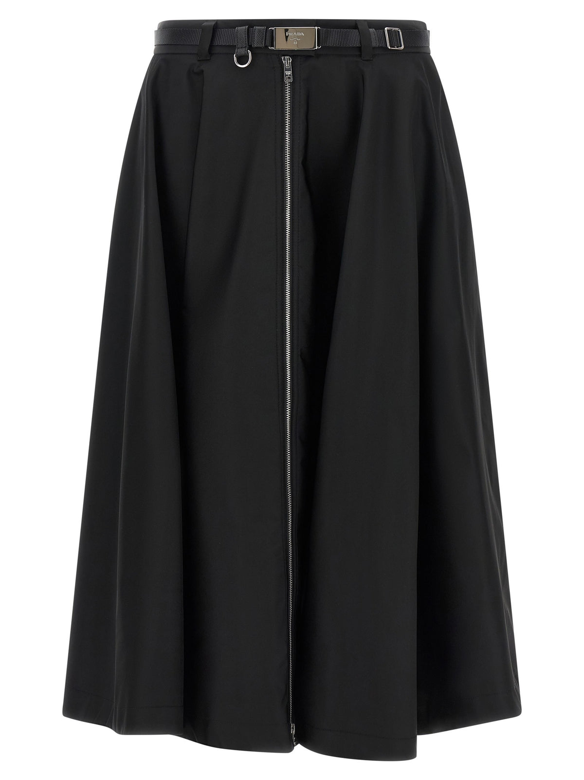 PRADA Re Nylon Flared Skirt Black
