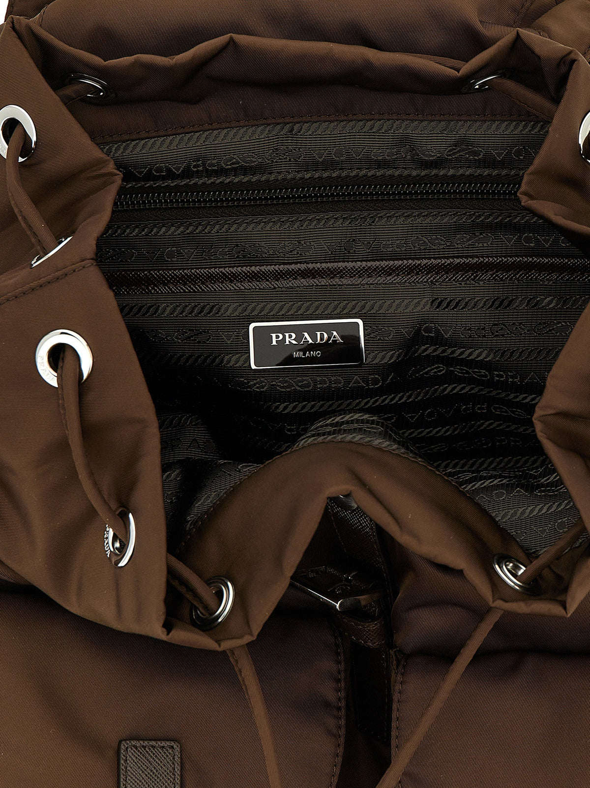 PRADA Re Nylon Medium Backpack Brown