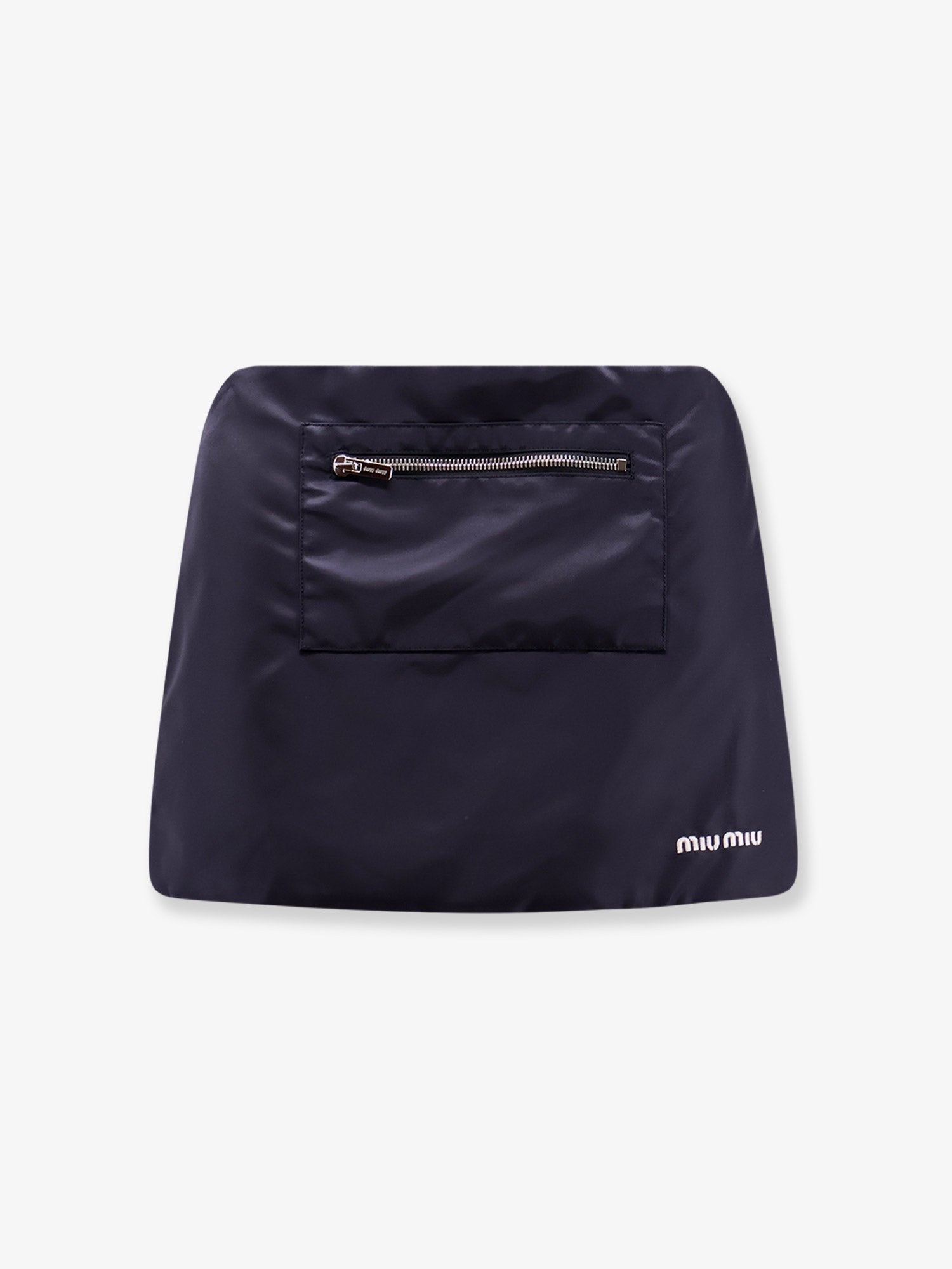 Miu Miu Women's Nylon and Fleece Skirt Blue
