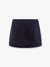 Miu Miu Women's Nylon and Fleece Skirt Blue