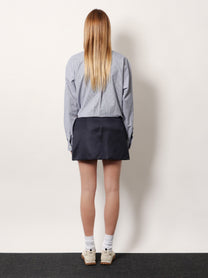 Miu Miu Women's Nylon and Fleece Skirt Blue