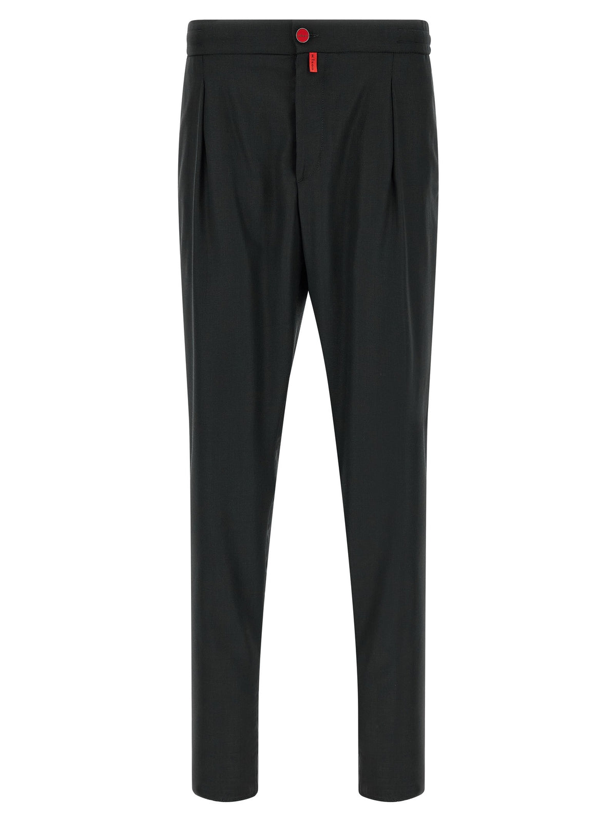 Kiton Red Button Pants Grey