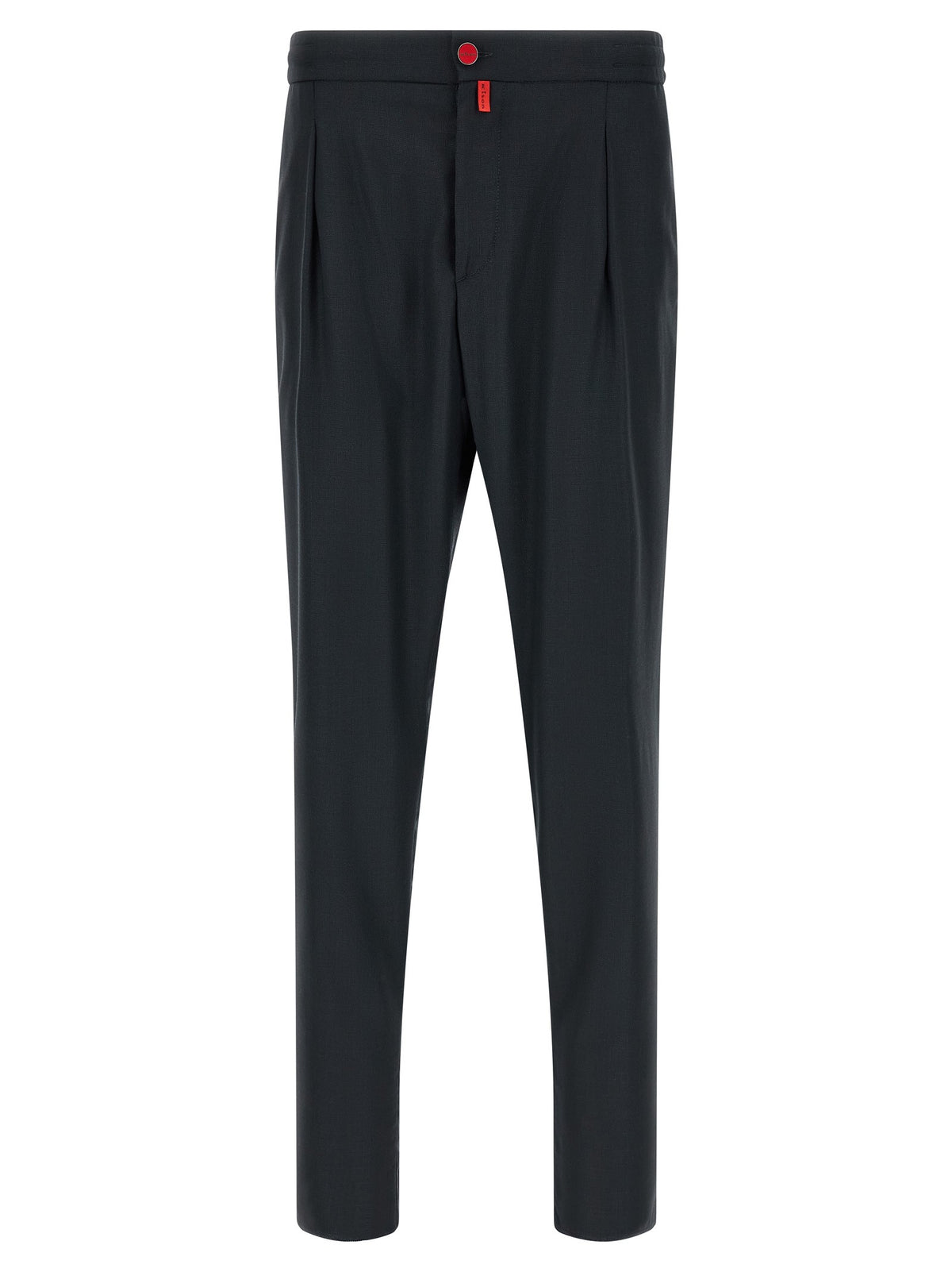 Kiton Red Button Pants Blue
