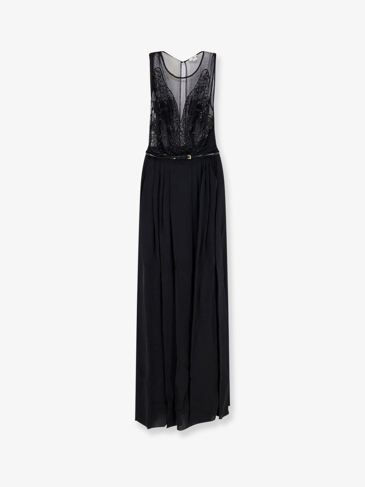 Elisabetta Franchi Women's Red Carpet Long Dress Black