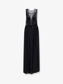 Elisabetta Franchi Women's Red Carpet Long Dress Black