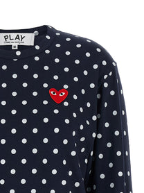Comme Des Garcons Play Red Emblem Shirt Blue, view 3