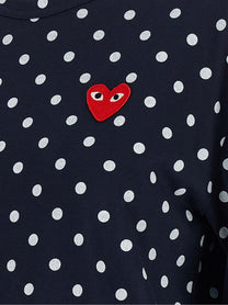 Comme Des Garcons Play Red Emblem Shirt Blue, view 4