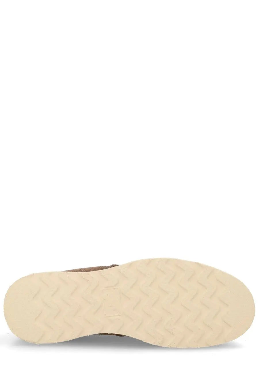 Beige rubber sole with diamond tread on red wing mens stivale stringato classic moc boot