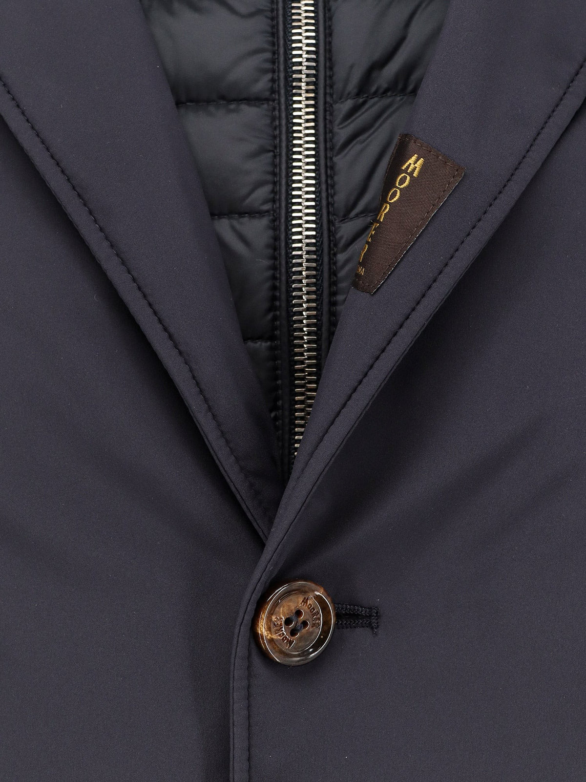 MooRER Men's Redon Skt Padded Nylon Long Jacket Blue