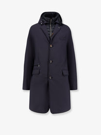 MooRER Men's Redon Skt Padded Nylon Long Jacket Blue