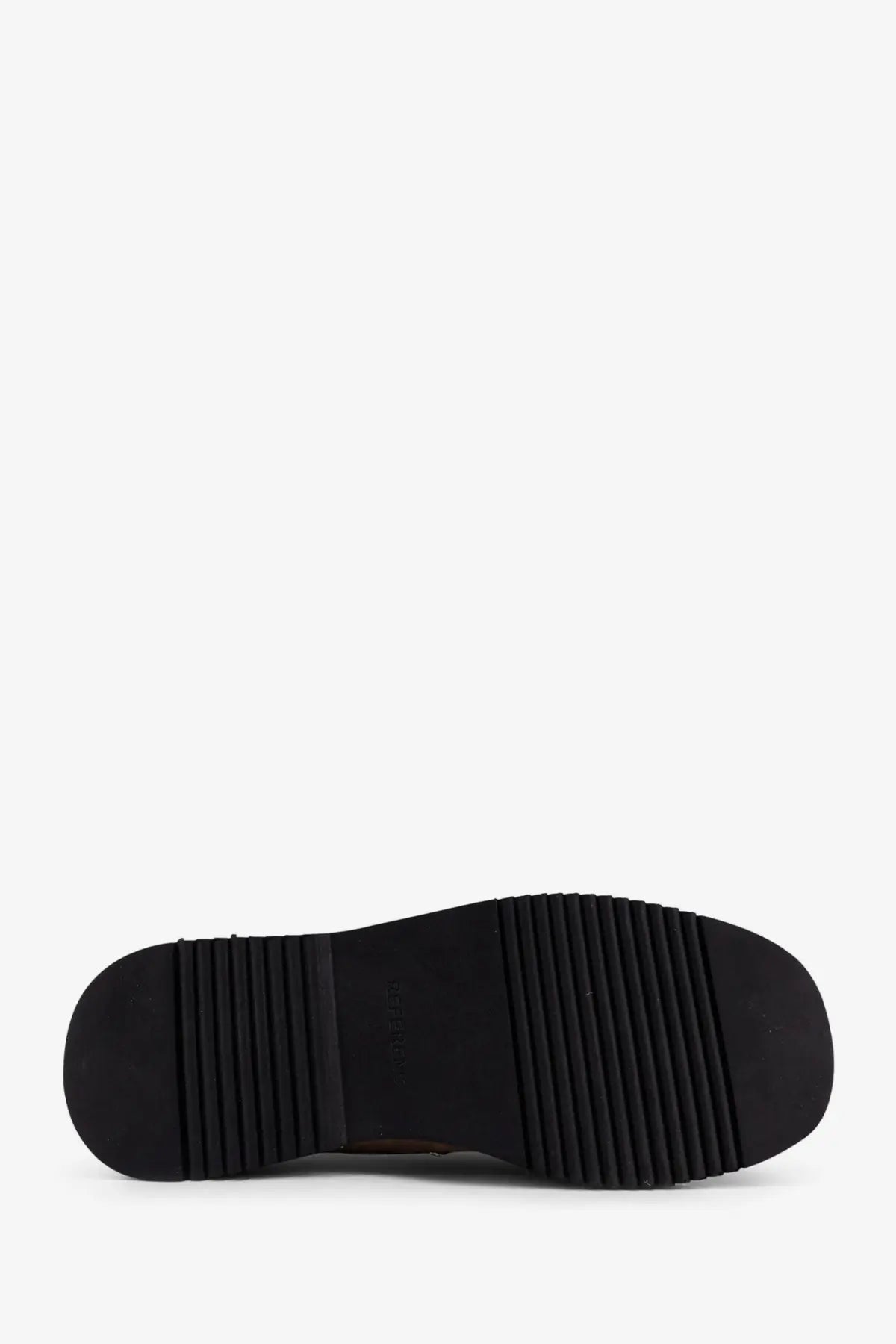 Black rubber sole with textured ribbed pattern on reference mens the canoa resort suede sabot beige