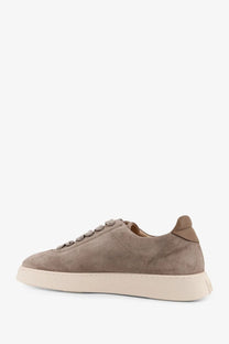 Reference men’s the cassetta suede sneakers beige are tan low-top shoes with cream rubber soles and matching laces