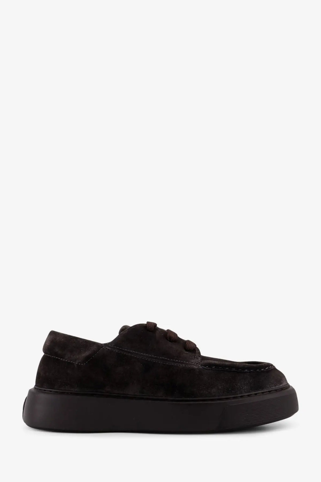 Black suede lace-up shoe with thick chunky sole from reference men’s tahoe suede lace up shoes brown collection