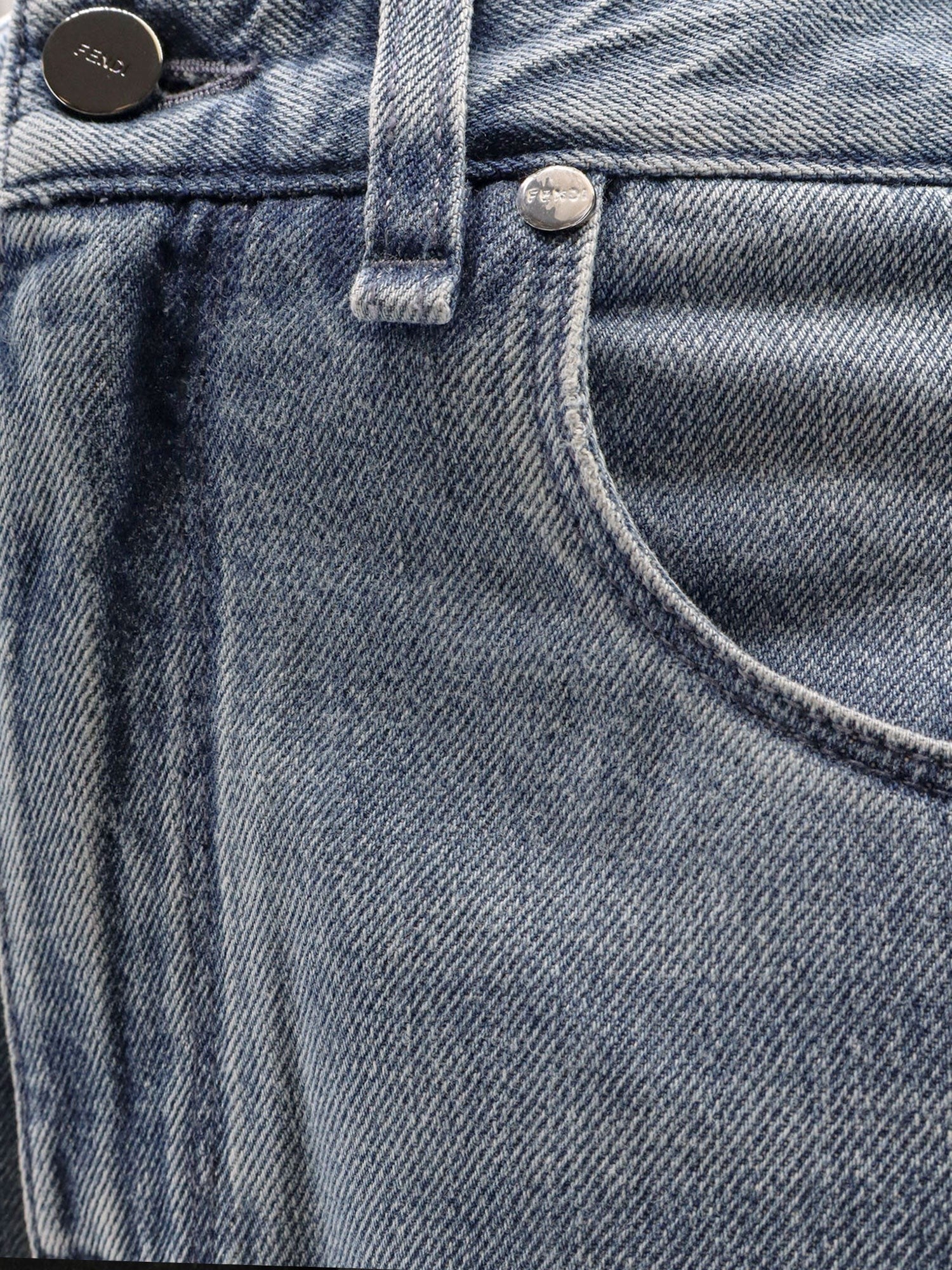 Fendi Men's Denim Jeans Blue