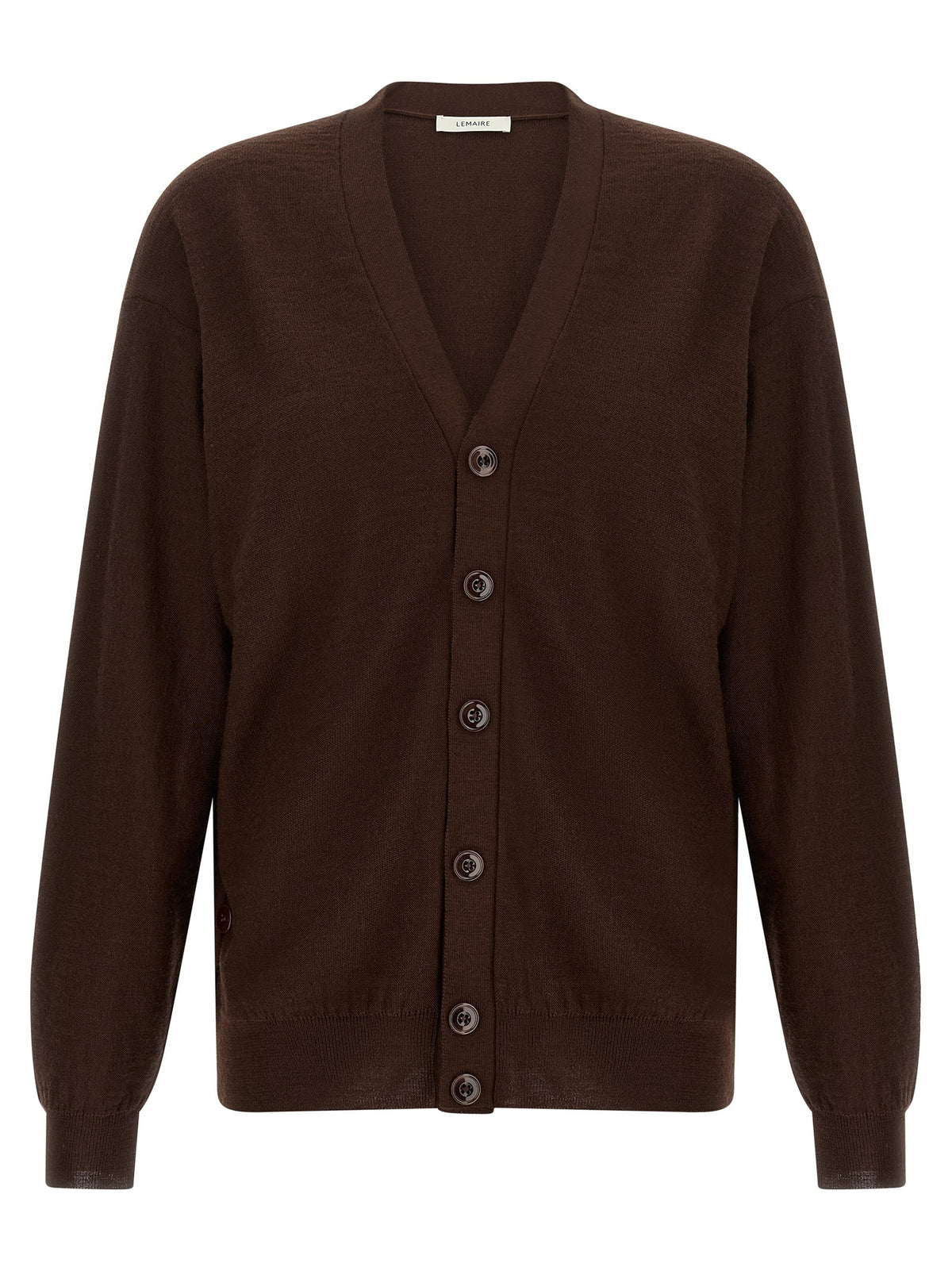 Lemaire Relaxed Twisted Cardigan Red
