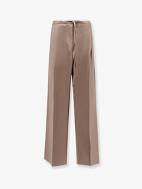 Rohe Women's Relaxed Virgin Wool Trousers Brown