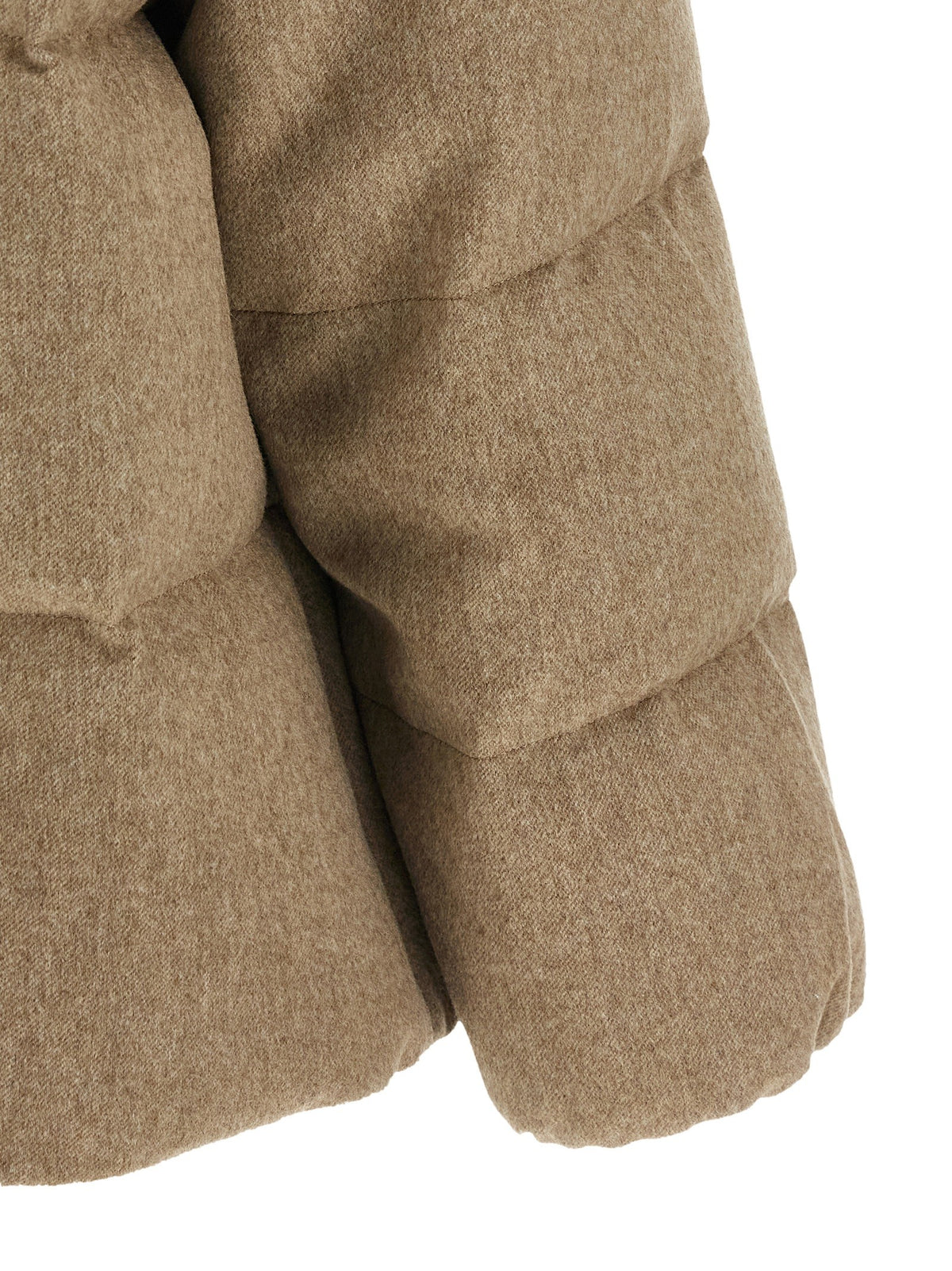 Yves Salomon Army Removable Insert Down Jacket Beige, view 4