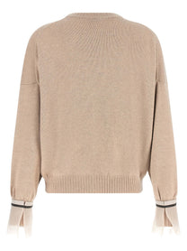 Brunello Cucinelli Removable Monile Cuffs Beige, view 3