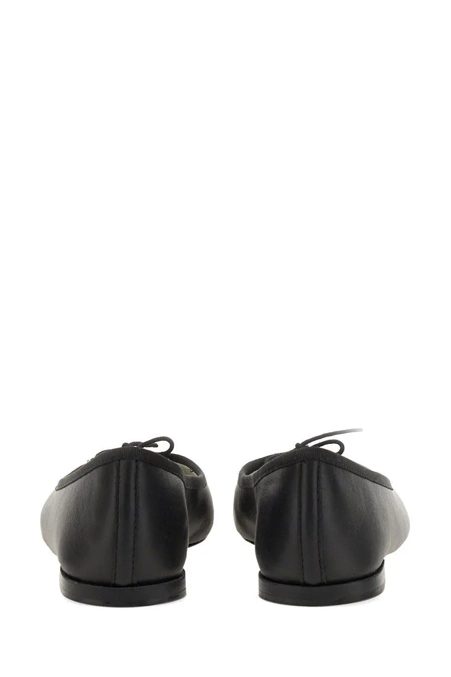 Repetto women’s ballerina cendrillon black leather ballet flats with sleek minimalist design and tied laces