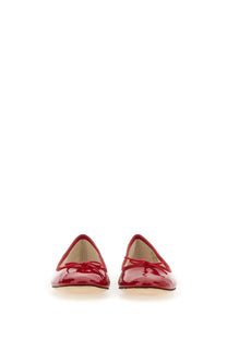 Repetto women’s ballerina cendrillon red patent leather ballet flats with a small bow at the front