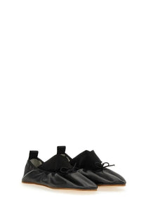 Repetto women’s ballerina gianna black leather ballet flats with soft flexible design and delicate bow ties at the front