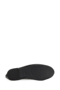 Repetto women’s ballerina lili black flat shoe in black patent leather with a textured rubber sole