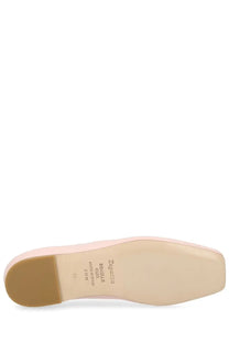 Repetto women’s ballerina lisbeth blue pink leather flat shoe with square toe and beige sole