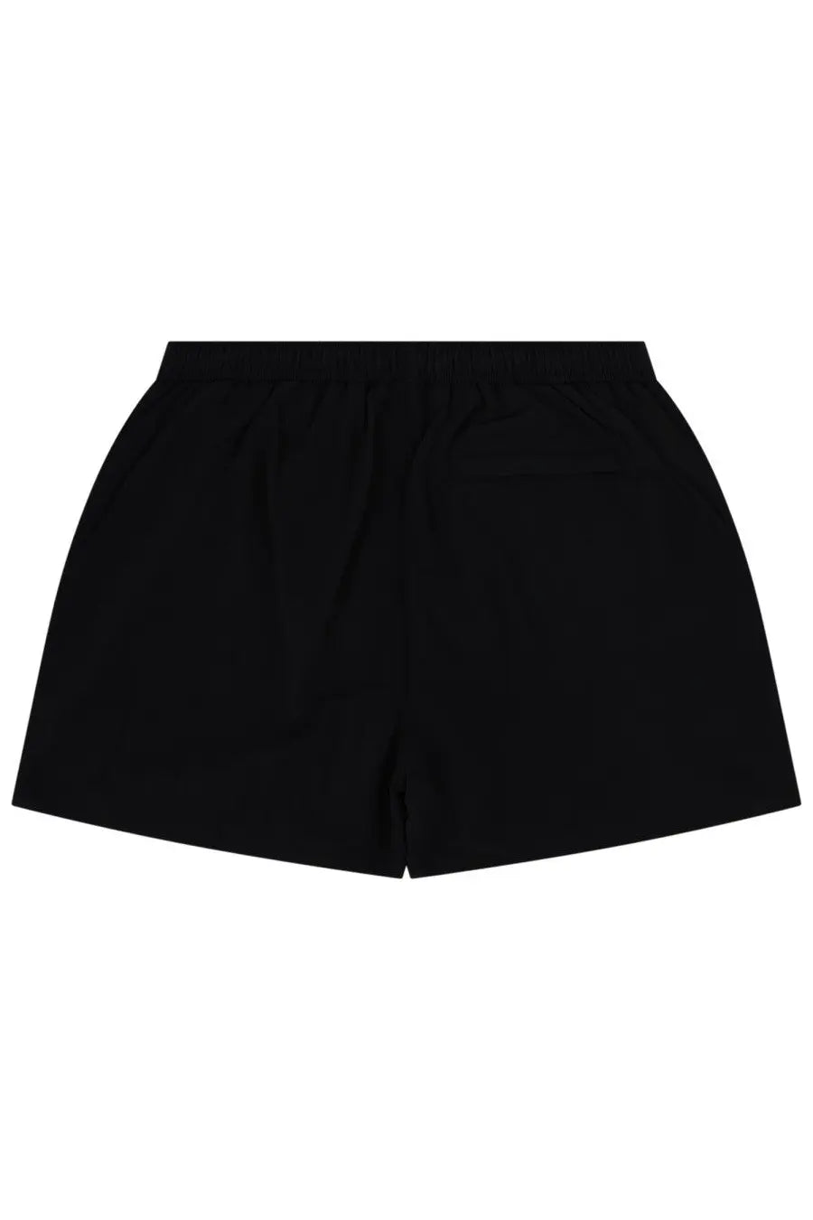Black represent men’s costume da bagno con athletic shorts with an elastic waistband and minimalist design