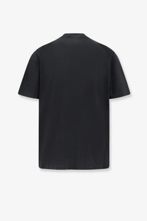 Black short-sleeved cotton t-shirt with simple crew neck from represent mens cotton shirt black collection
