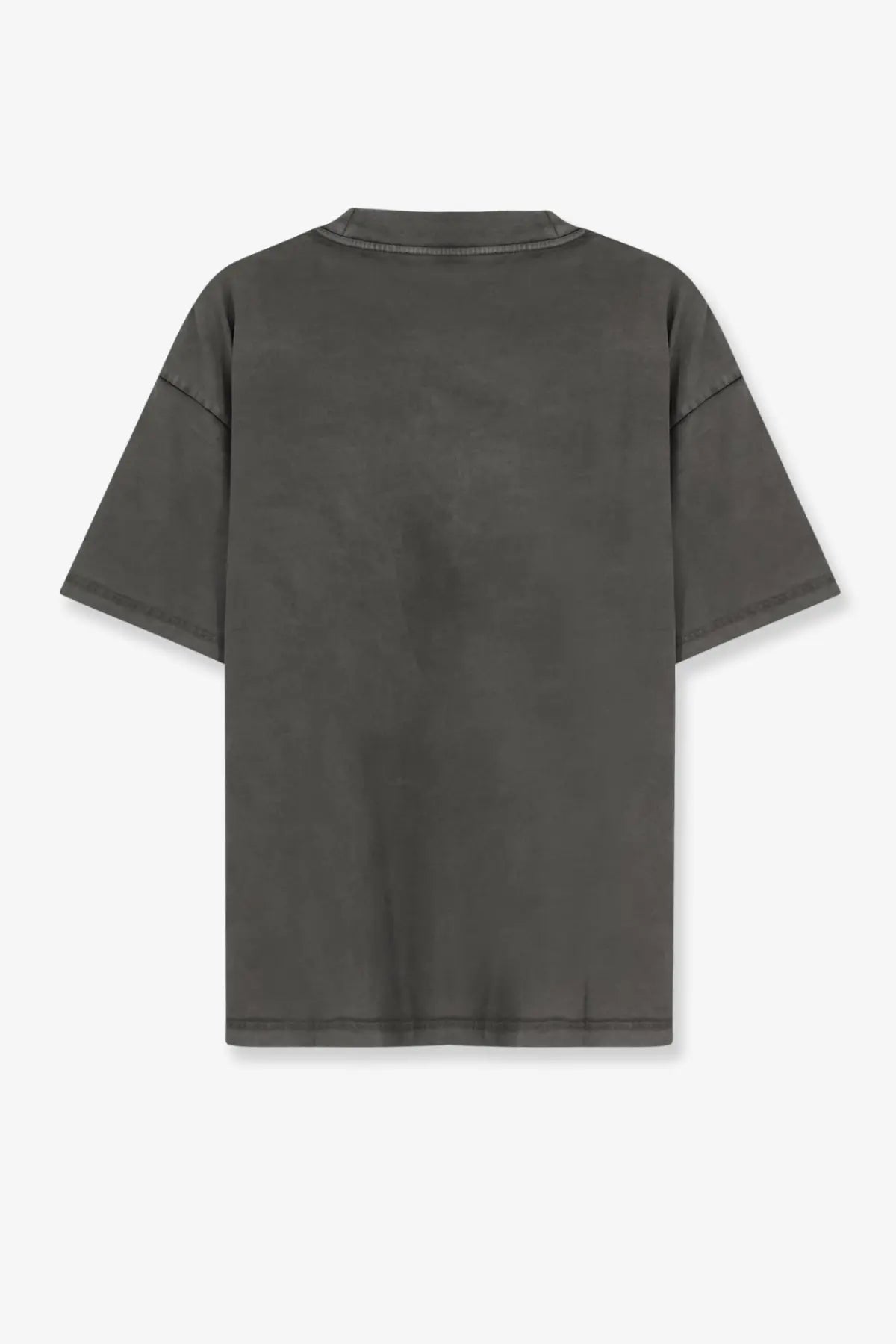 Dark gray oversized cotton t-shirt with relaxed fit and subtle faded texture from Represent men’s black shirt collection