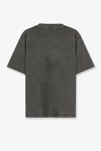 Dark gray oversized cotton t-shirt with relaxed fit and subtle faded texture from Represent men’s black shirt collection