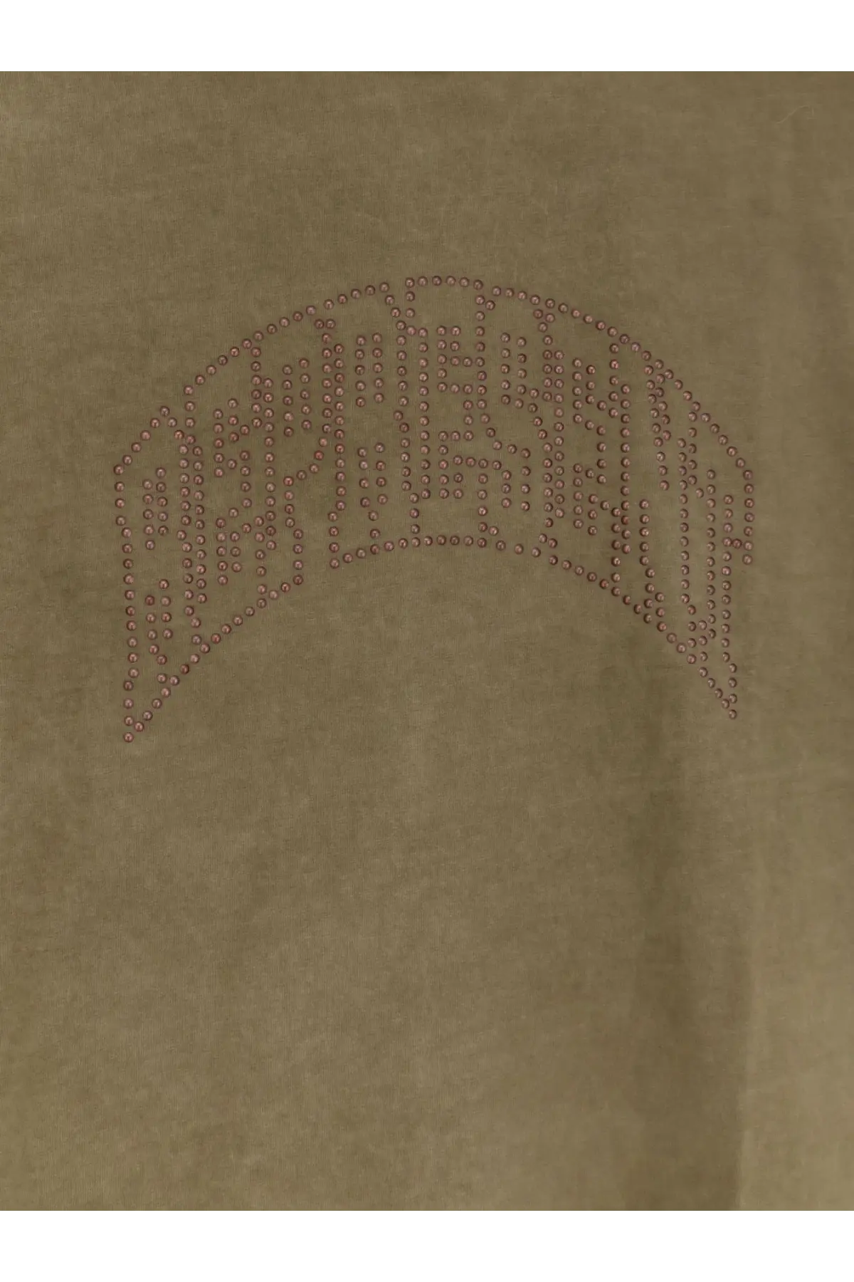 A taupe cotton sweatshirt with an arched rhinestone design from the represent men’s embellished shirt collection