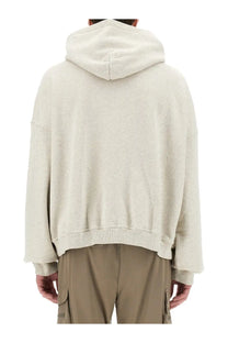Represent men’s hoodie white soft off-white hooded sweatshirt with relaxed fit and ribbed cuffs