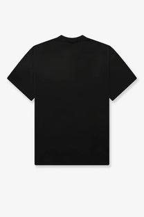 Black represent men’s legacy crest cotton t-shirt with short sleeves solid color no logos or graphics