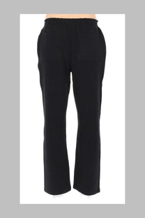 Represent men’s pantalone track black cotton trousers with straight-leg relaxed fit and elastic waistband