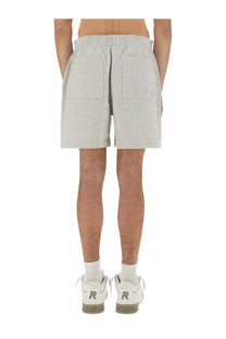 Represent men’s short initial grey light gray relaxed-fit shorts with elastic waistband and two front pockets